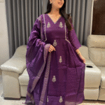 Premium party wear mul chanderi kurta set with zardozi work and chanderi handloom dupatta