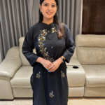 Premium organic cotton kurti with French knot thread work