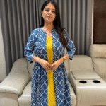 Detachable Jacket style kurti with block prints