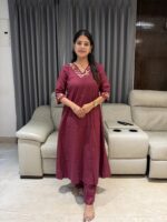 Thread work Kurta pant set - Image 2