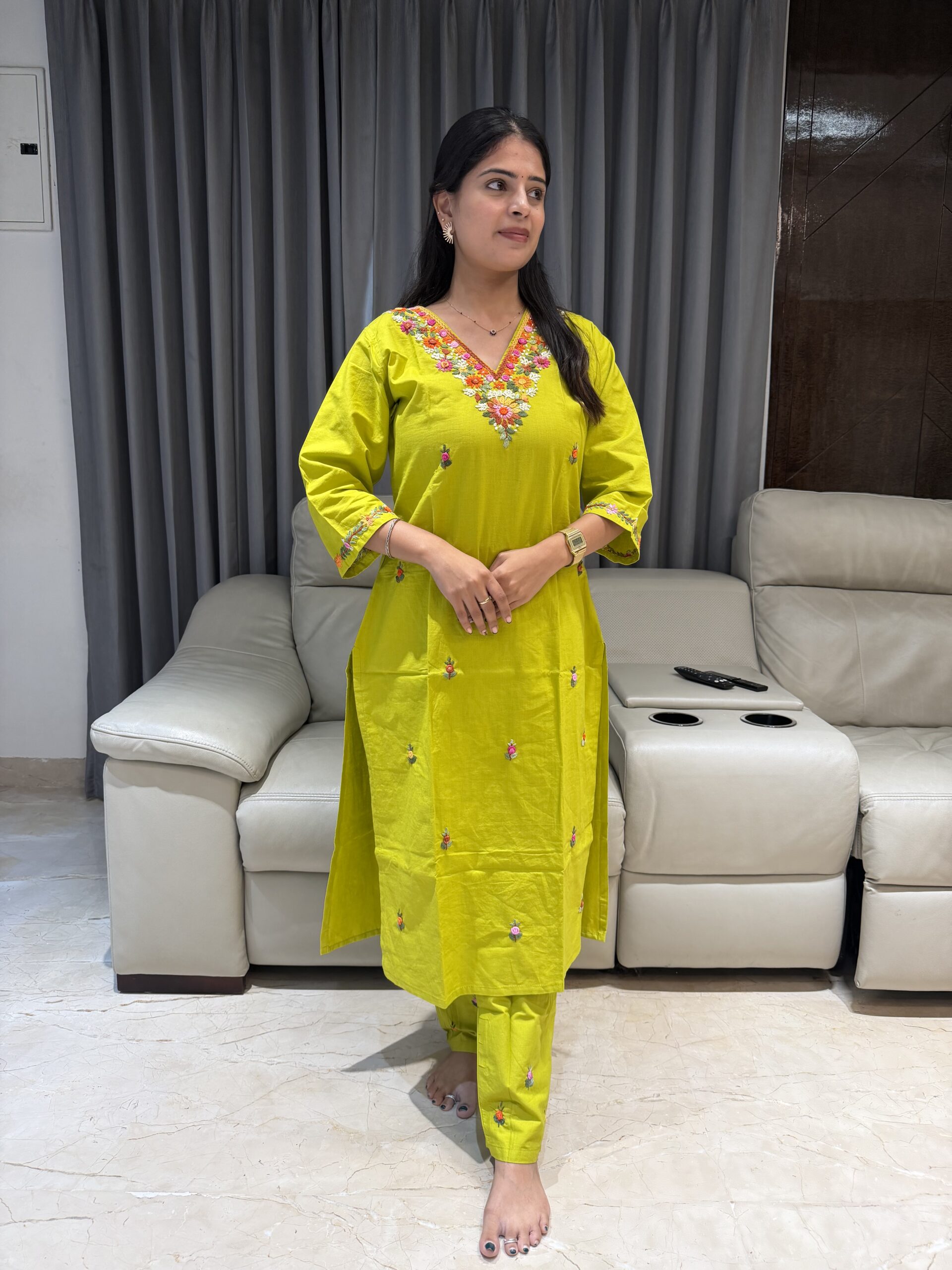 Handloom Cotton Kurta and pant set