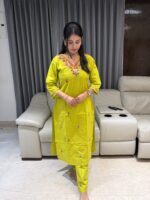 Handloom Cotton Kurta and pant set - Image 3