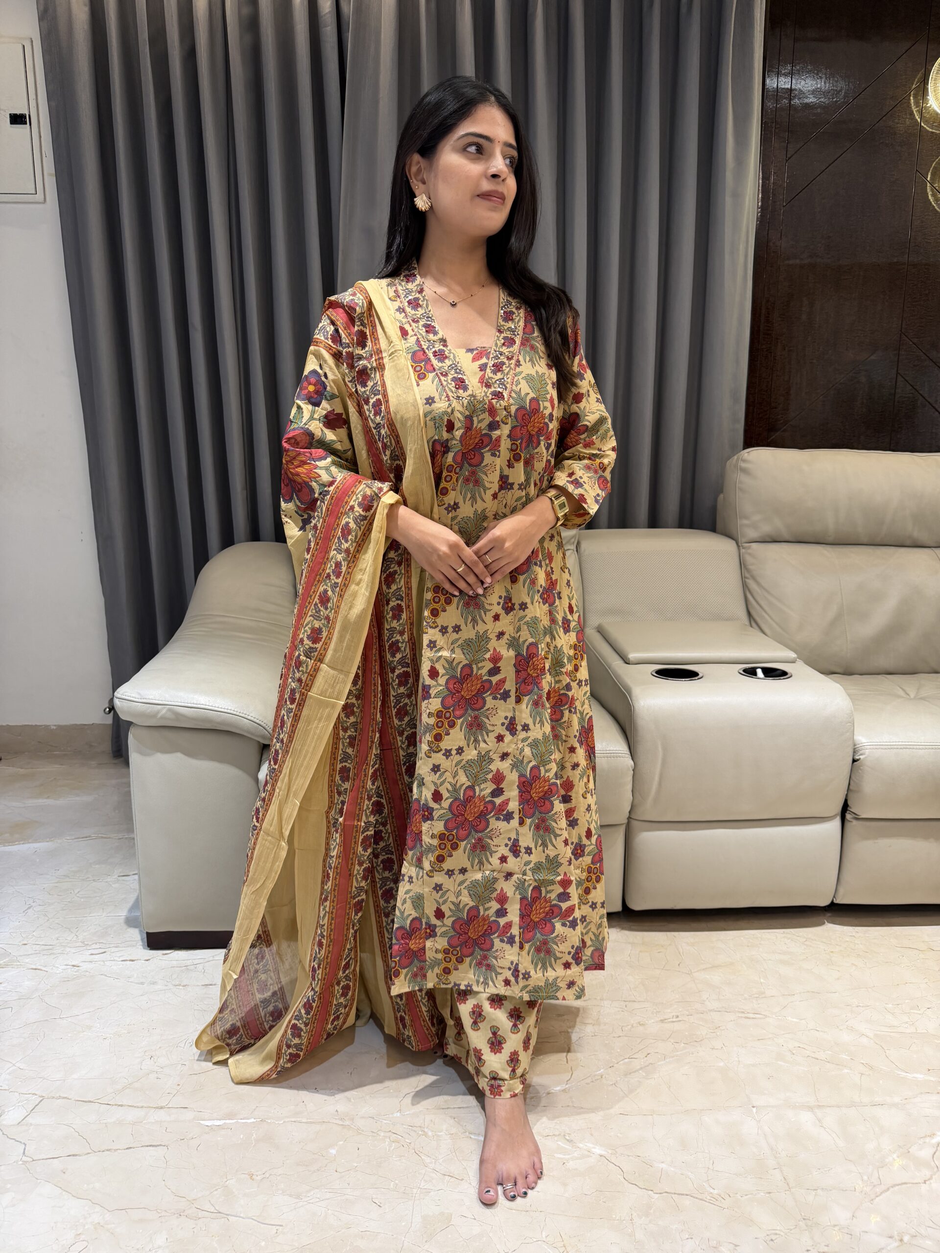 IMG_2464 Pure Cotton Dupatta and Palazzo set - Image 1