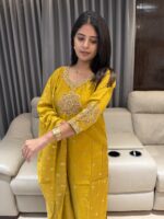 Roman Silk Party Wear Kurta set - Image 3