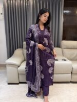 Dupatta pant set in pure cotton