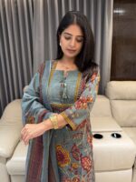 Pure Cotton Dupatta and Palazzo set - Image 3