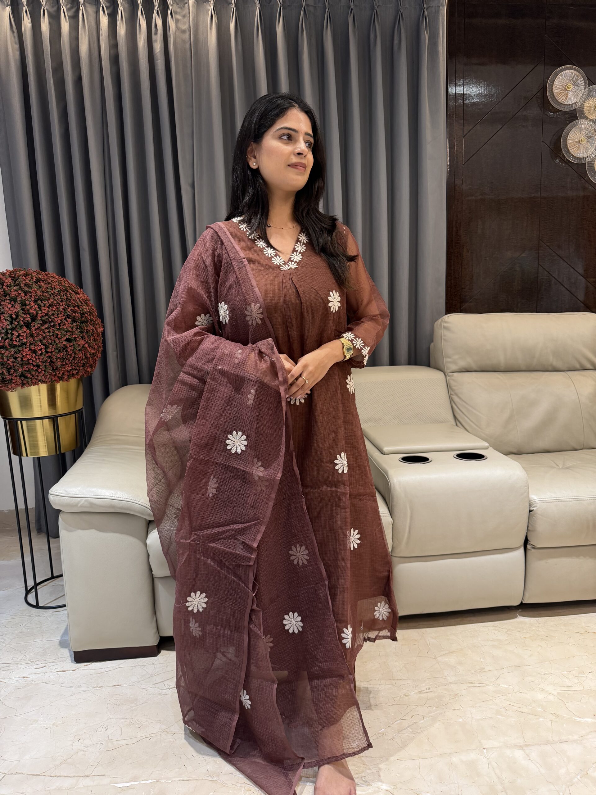 Pure Cotton Kota kurta and Dupatta set