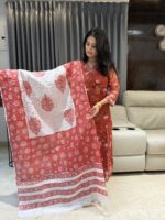 Pure Cotton Kota kurta and Dupatta set - Image 3