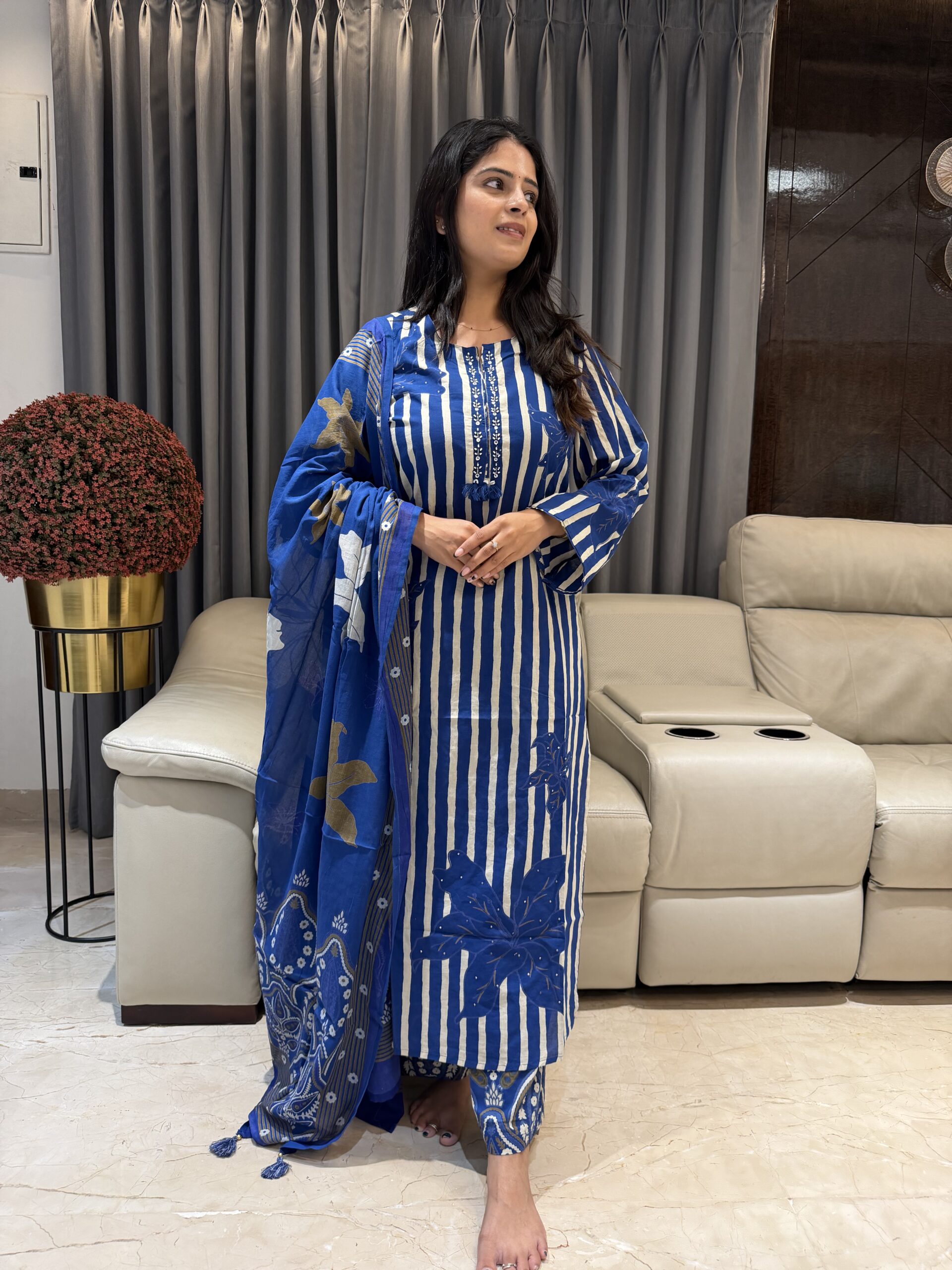 Cotton Dupatta and Palazzo set